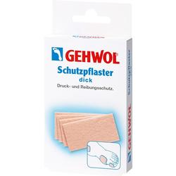 Packung von GEHWOL Schutzpflaster für Druck- und Reibungsschutz auf der Haut.